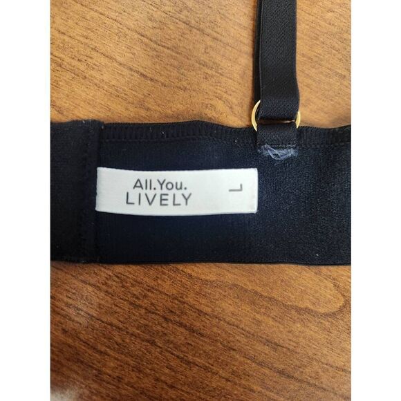 All You Lively Longline Lace Bralette Black Large - Picture 5 of 6